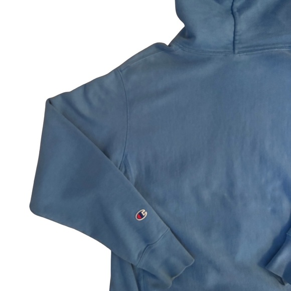 Champion Men's Washed Blue Hoodie - Picture 6 of 6